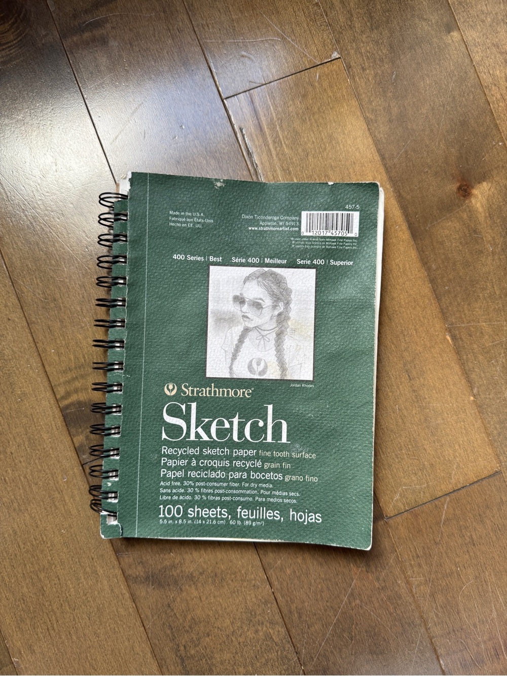 Barnes & Noble Green Spiral Sketch Notebook